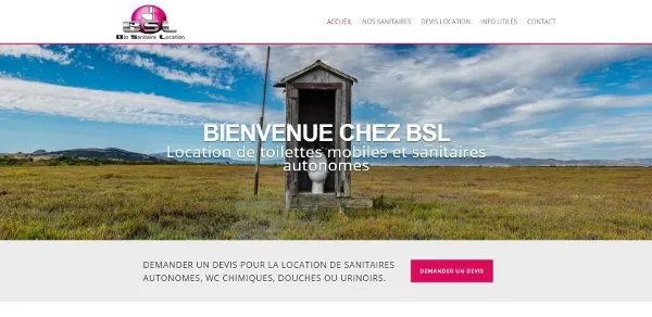 Site web de Location de Sanitaires à Monteux