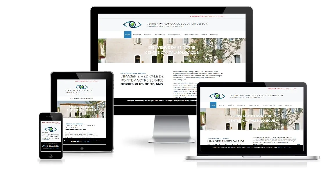 Réalisation site web Centre d’ophtalmologie Carpentras